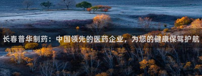 九游老哥俱乐部登录：长春普华制药：中国领先的医药企业，为您的健康保驾护航