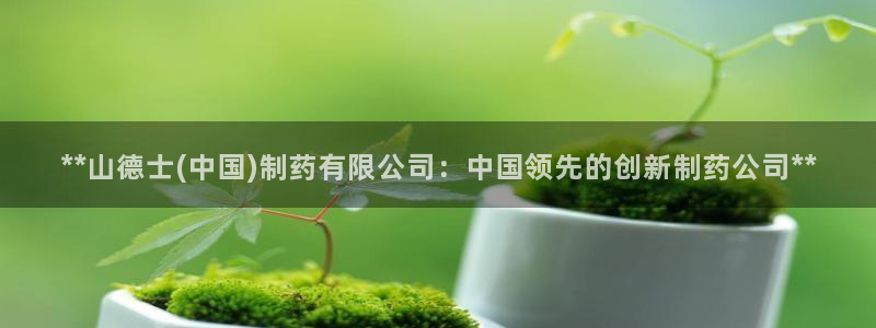 九游会老哥俱乐部交流社区：**山德士(中国)制药有限公司：中国领先的创新制药公司**