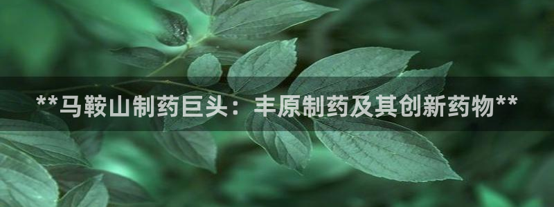 9游会老哥：**马鞍山制药巨头：丰原制药及其创新药物**
