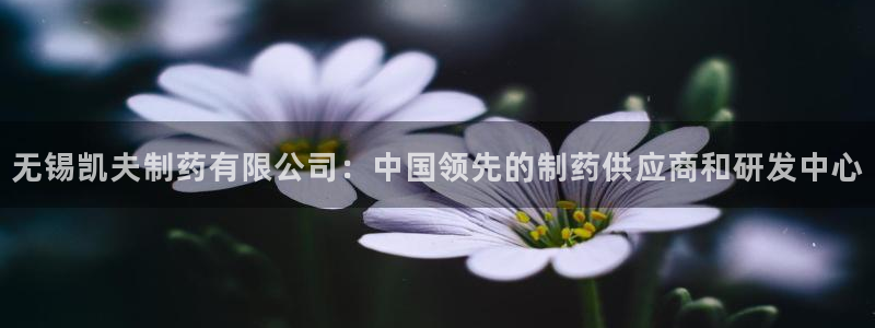 九游会老哥俱乐部社区论坛：无锡凯夫制药有限公司：中国领先的制药供应商和研发中心