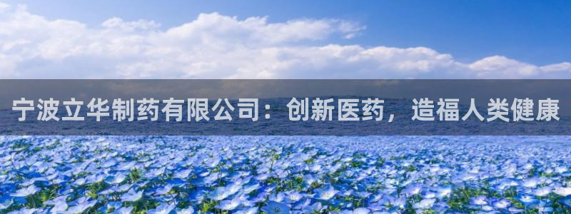 九游会老哥必备的交流社区九：宁波立华制药有限公司：创新医药，造福人类健康
