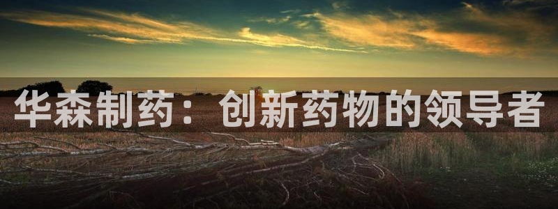 九游会老哥必备的交流社区：华森制药：创新药物的领导者