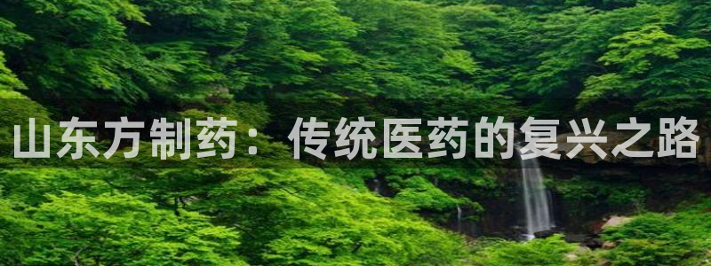 九游会老哥俱乐部交流社区：山东方制药：传统医药的复兴之路