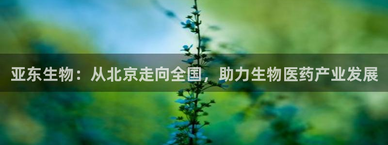 九游会老哥：亚东生物：从北京走向全国，助力生物医药产业发展